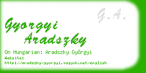 gyorgyi aradszky business card